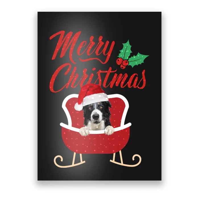 Border Collie Dog Merry Christmas Design For The Holiday Season! Poster