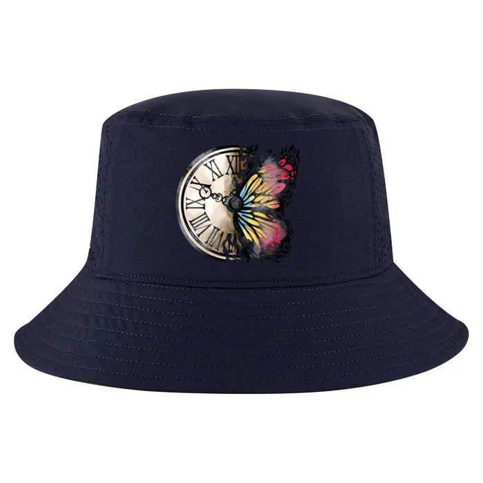 Butterfly Clock Design Cool Comfort Performance Bucket Hat