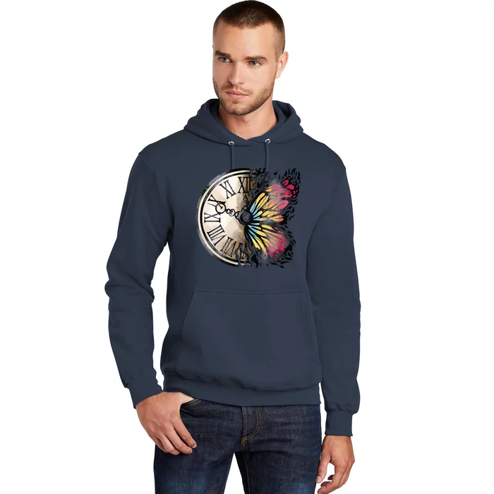 Butterfly Clock Design Hoodie