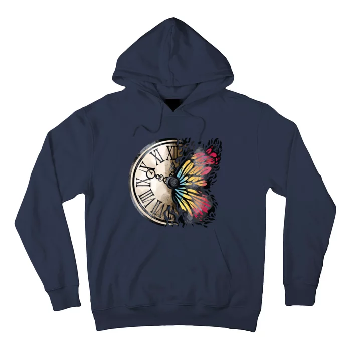 Butterfly Clock Design Hoodie