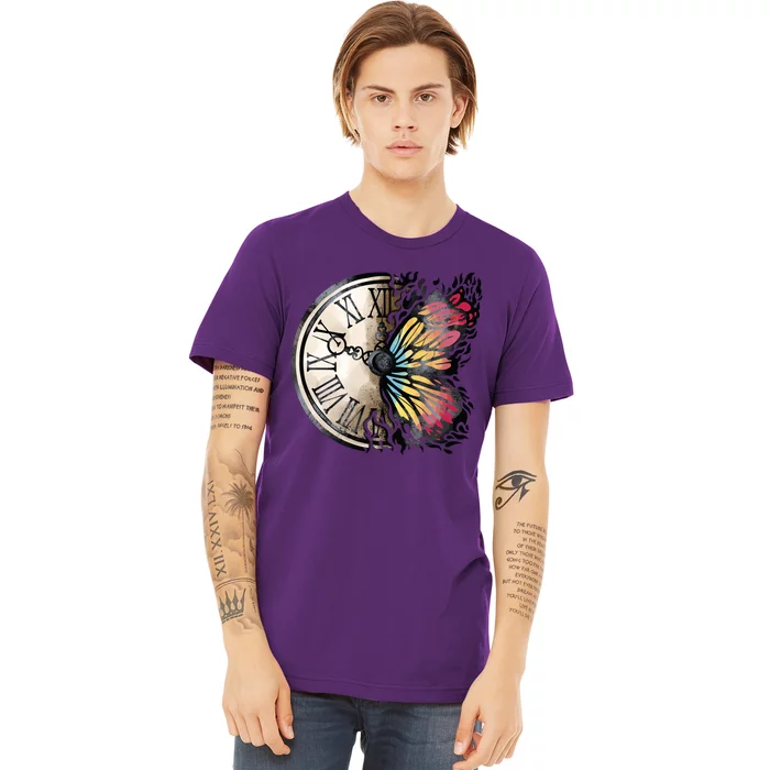 Butterfly Clock Design Premium T-Shirt