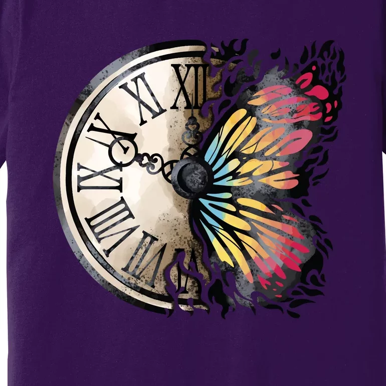 Butterfly Clock Design Premium T-Shirt