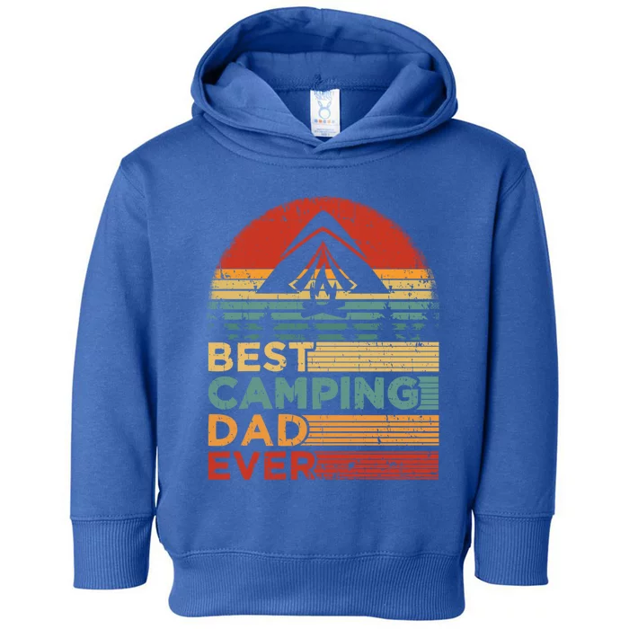 Best Camping Dad Ever Funny Vintage Camping Fathers Day Gift Toddler Hoodie