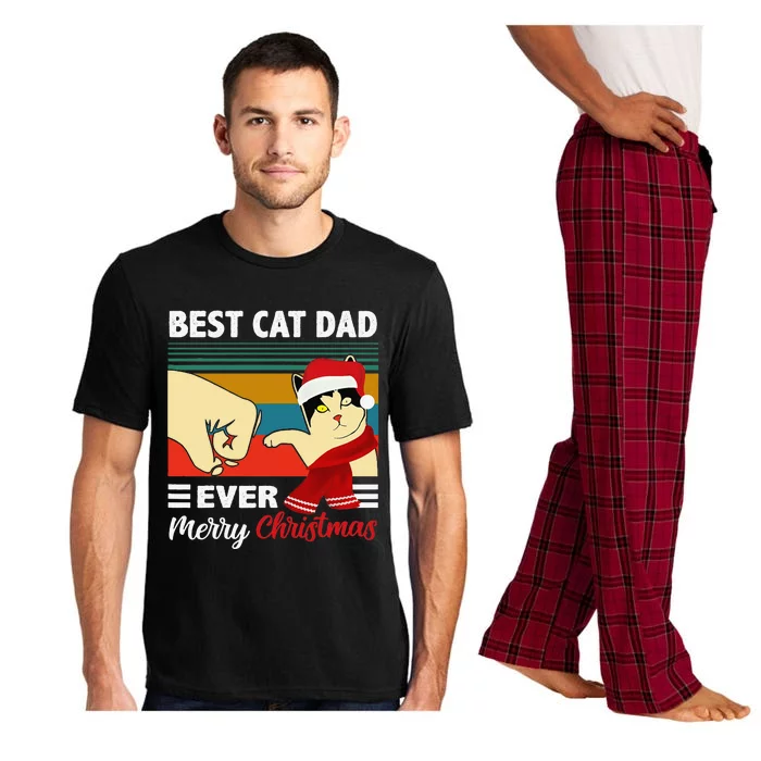 Best Cat Dad Funny Ever Vintage Cats Lover Christmas Pajama Set