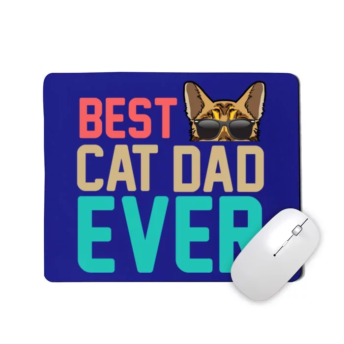 Best Cat Dad Ever Funny Bengal Cat Papa Gift Mousepad