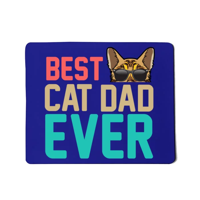 Best Cat Dad Ever Funny Bengal Cat Papa Gift Mousepad