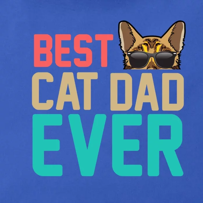 Best Cat Dad Ever Funny Bengal Cat Papa Gift Zip Tote Bag