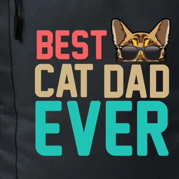 Best Cat Dad Ever Funny Bengal Cat Papa Gift Daily Commute Backpack