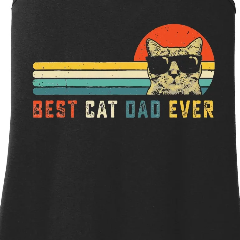 Best Cat Dad Ever FatherS Day Gift Cat Daddy Ladies Essential Tank