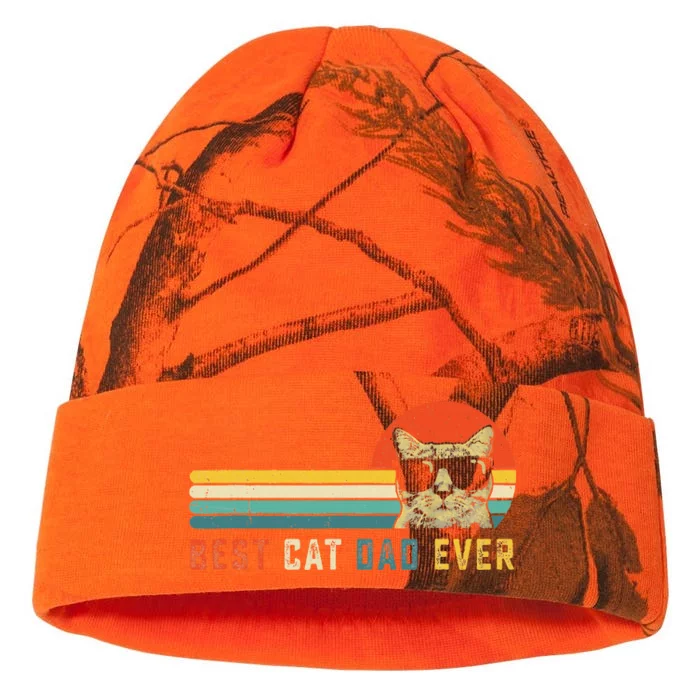 Best Cat Dad Ever FatherS Day Gift Cat Daddy Kati - 12in Camo Beanie