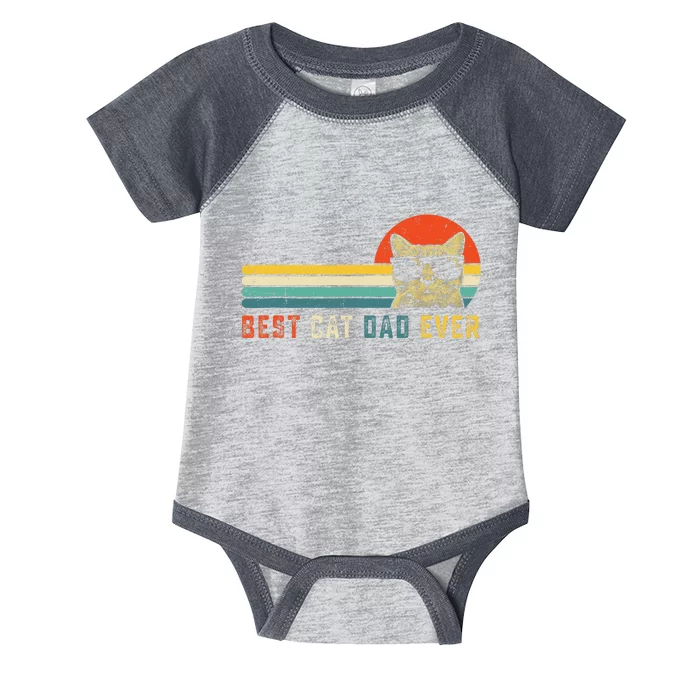 Best Cat Dad Ever FatherS Day Gift Cat Daddy Infant Baby Jersey Bodysuit