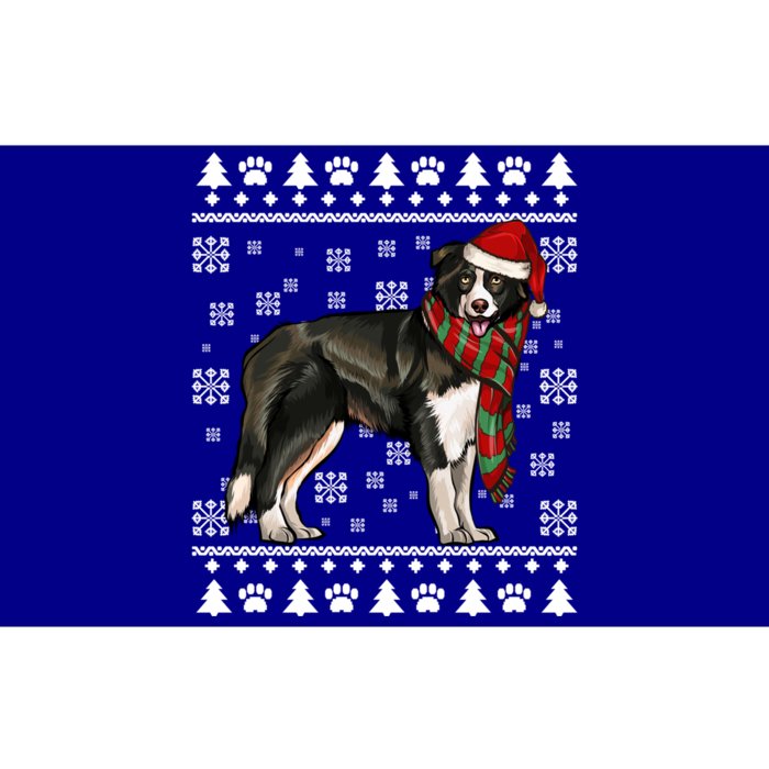 Border Collie Dog Santa Hat Xmas Ugly Christmas Gift Bumper Sticker