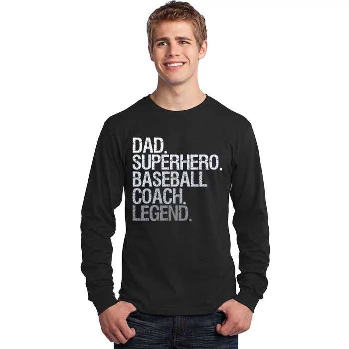 Baseball Coach Dad Long Sleeve Shirt