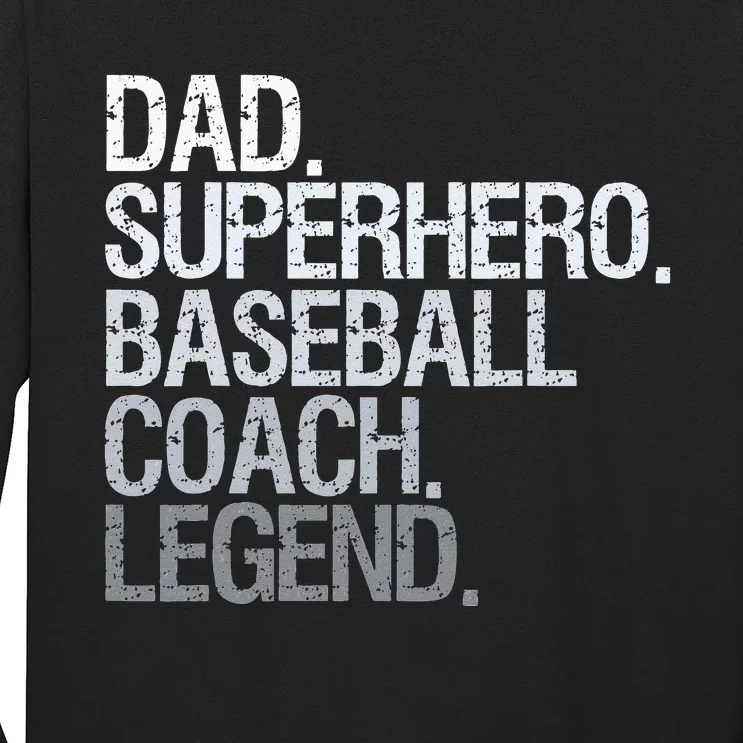 Baseball Coach Dad Long Sleeve Shirt