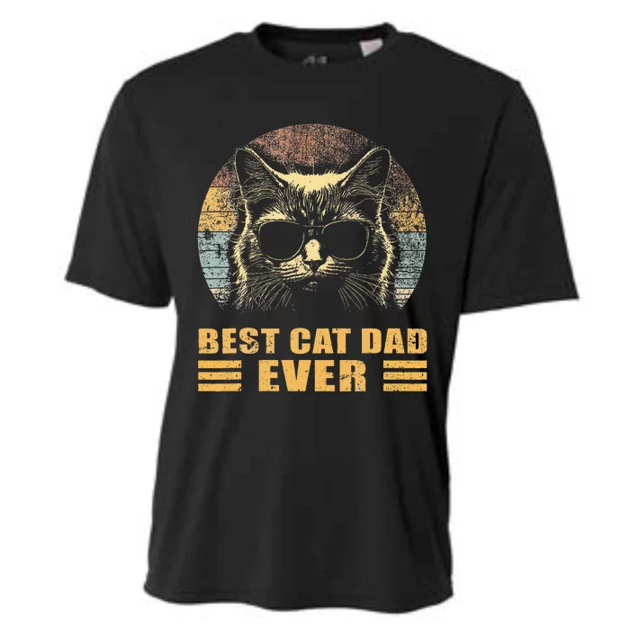 Best Cat Dad Ever FatherS Day Cooling Performance Crew T-Shirt