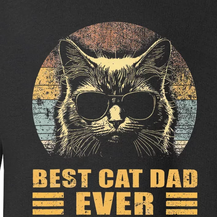 Best Cat Dad Ever FatherS Day Toddler Sweatshirt