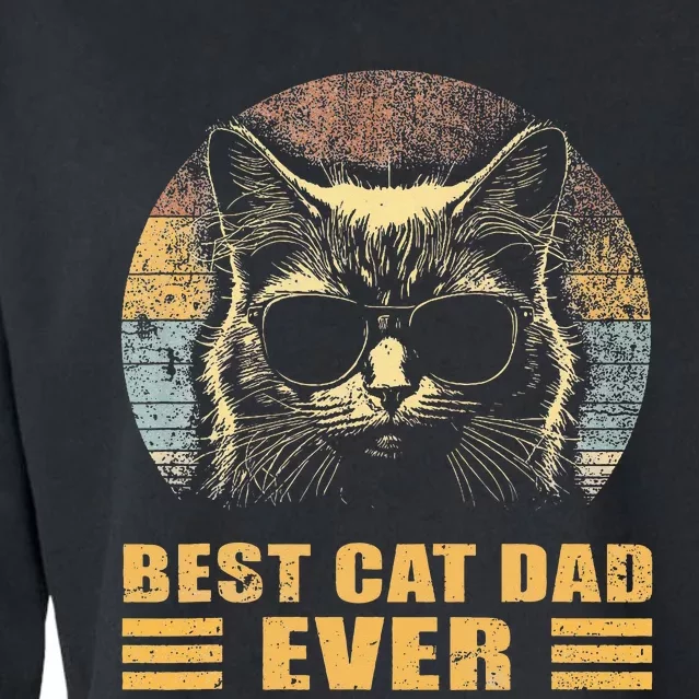 Best Cat Dad Ever FatherS Day Cropped Pullover Crew