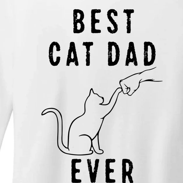 Best Cat Dad Ever Cat Daddy Paw Fist Bump Meow Cat Womens CVC Long Sleeve Shirt