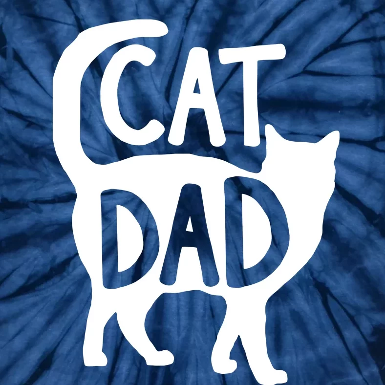 Best Cat Dad Fathers Day Men Kitty Daddy Papa Christmas Tie-Dye T-Shirt