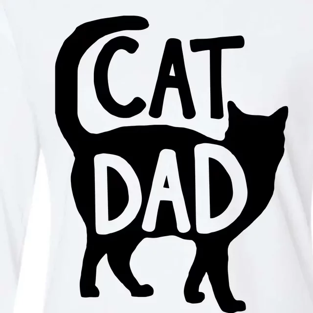 Best Cat Dad Fathers Day Men Kitty Daddy Papa Christmas Womens Cotton Relaxed Long Sleeve T-Shirt