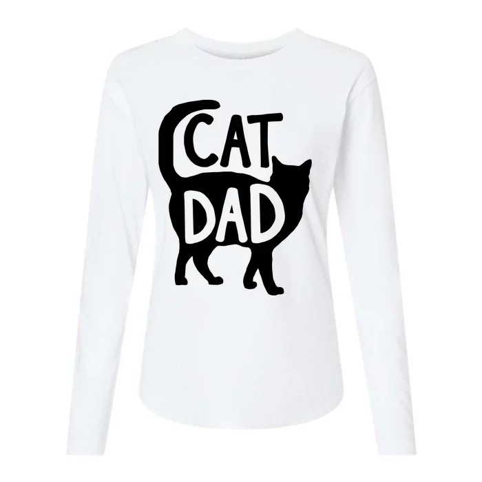 Best Cat Dad Fathers Day Men Kitty Daddy Papa Christmas Womens Cotton Relaxed Long Sleeve T-Shirt