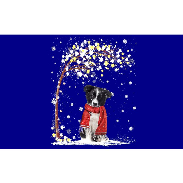 Border Collie Dog Tree Christmas Snow Pajama Xmas Dog Lover Cool Gift Bumper Sticker