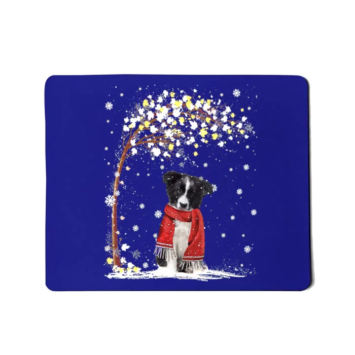 Border Collie Dog Tree Christmas Snow Pajama Xmas Dog Lover Cool Gift Mousepad