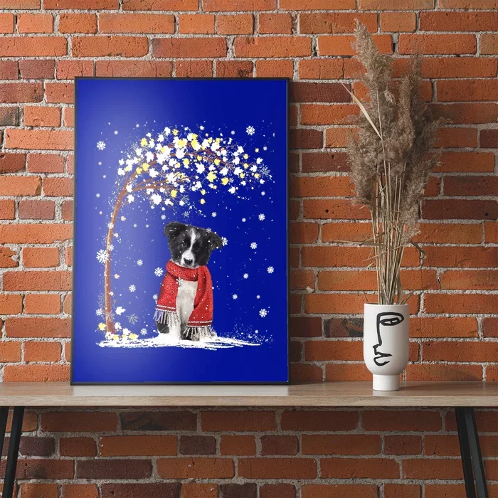 Border Collie Dog Tree Christmas Snow Pajama Xmas Dog Lover Cool Gift Poster