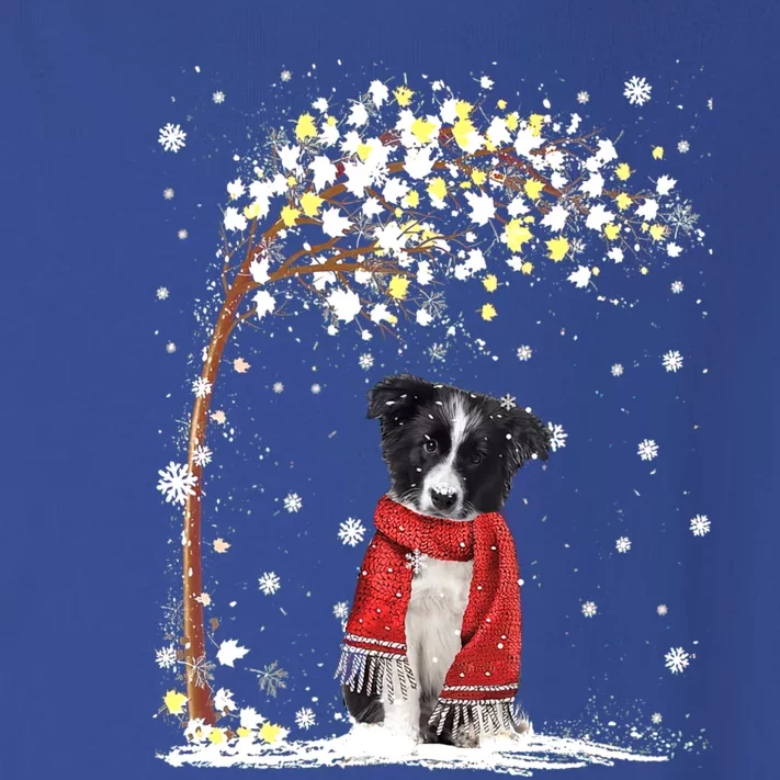 Border Collie Dog Tree Christmas Snow Pajama Xmas Dog Lover Cool Gift Toddler Long Sleeve Shirt