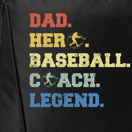 Baseball Coach Dad Gift City Backpack