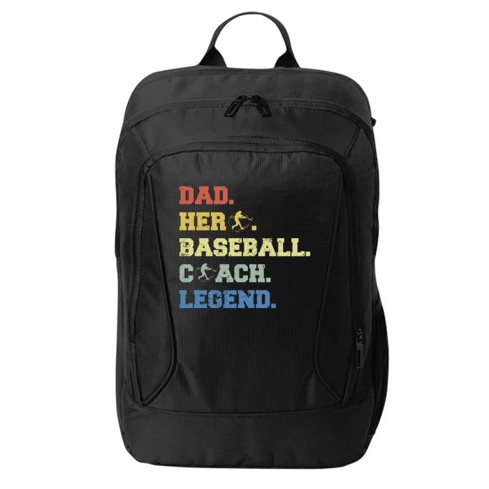 Baseball Coach Dad Gift City Backpack