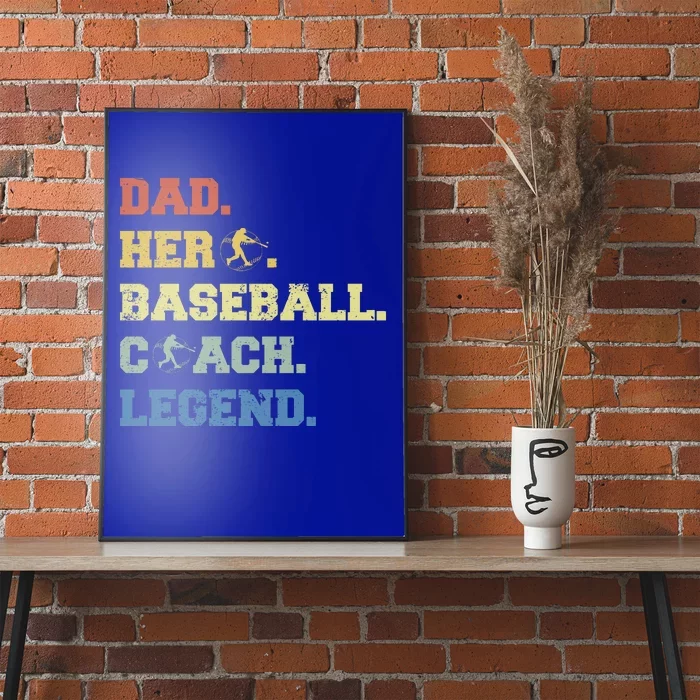 Baseball Coach Dad Gift Poster