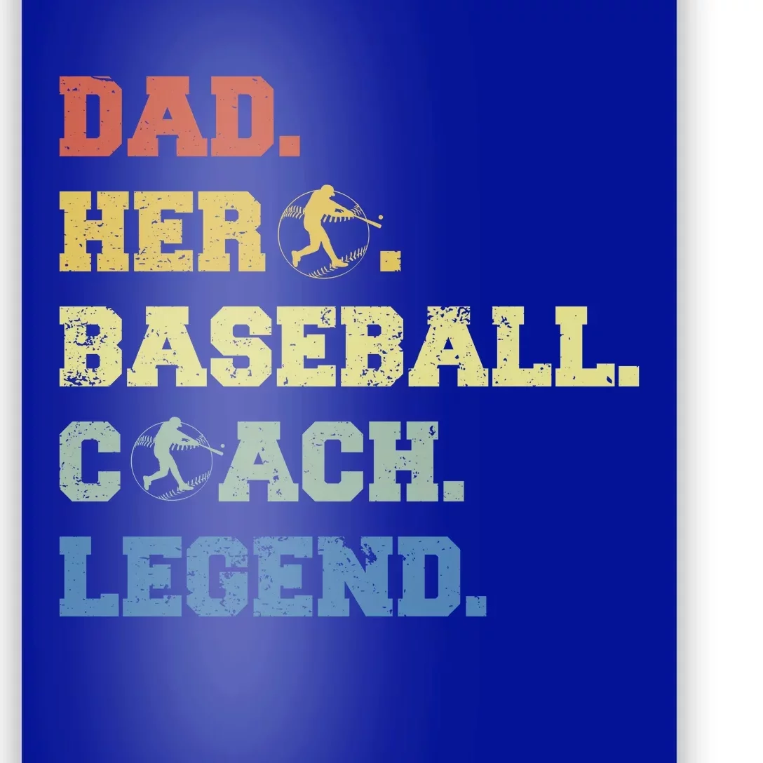 Baseball Coach Dad Gift Poster