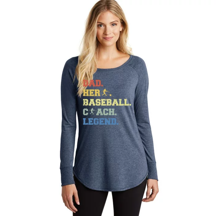 Baseball Coach Dad Gift Women's Perfect Tri Tunic Long Sleeve Shirt