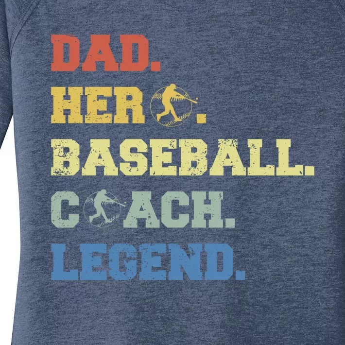 Baseball Coach Dad Gift Women's Perfect Tri Tunic Long Sleeve Shirt