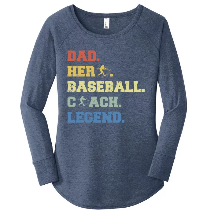 Baseball Coach Dad Gift Women's Perfect Tri Tunic Long Sleeve Shirt