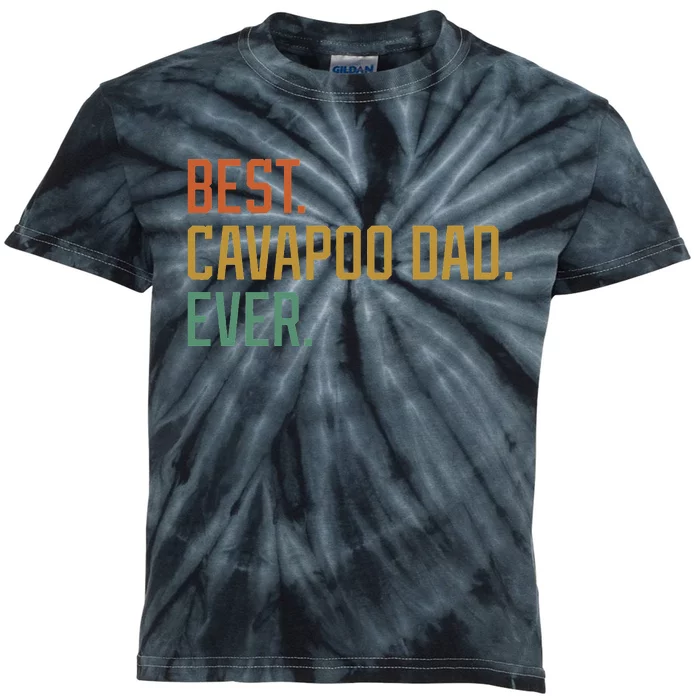 Best Cavapoo Dad Ever Dog Breed Father's Day Canine Puppy Kids Tie-Dye T-Shirt