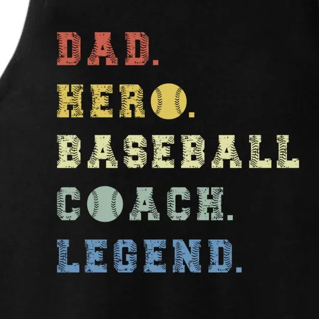 Baseball Coach Dad Gift Ladies Tri-Blend Wicking Tank