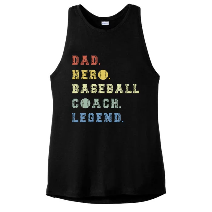 Baseball Coach Dad Gift Ladies Tri-Blend Wicking Tank