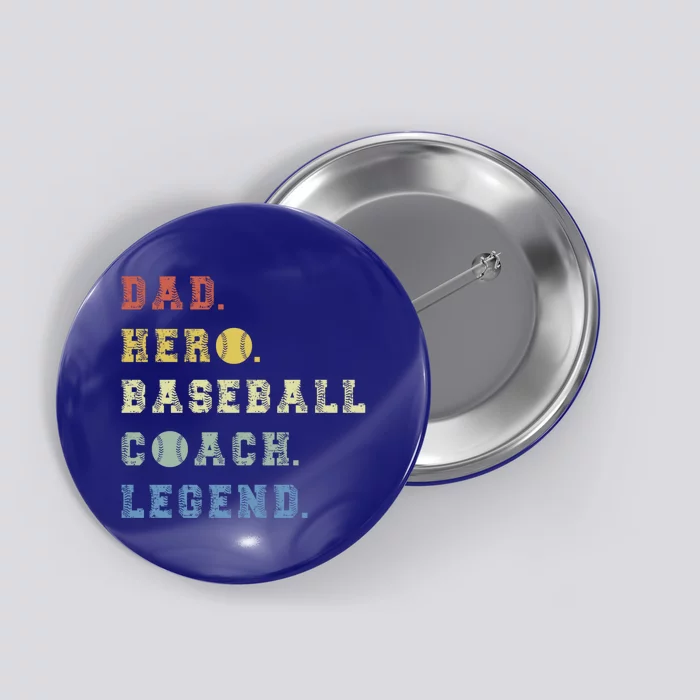 Baseball Coach Dad Gift Button