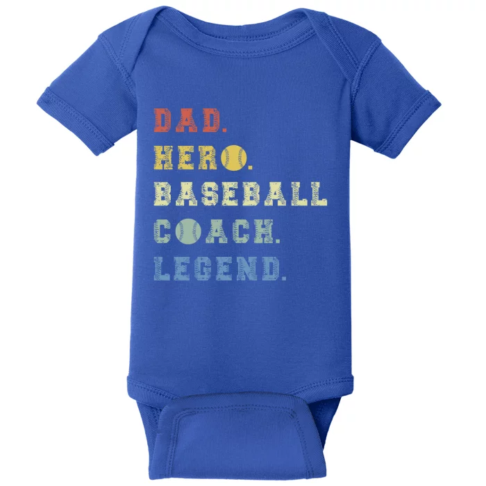 Baseball Coach Dad Gift Baby Bodysuit