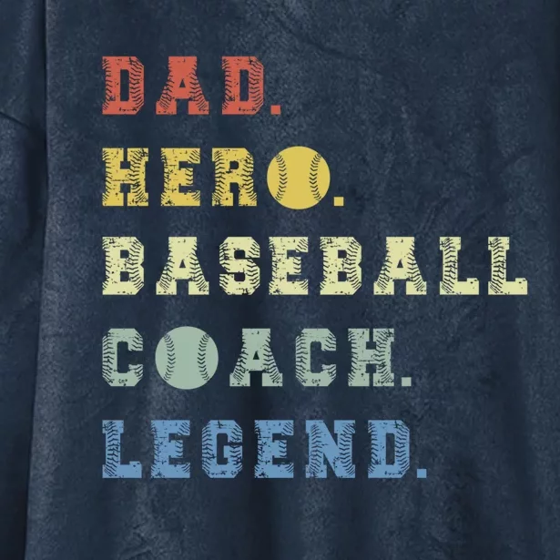 Baseball Coach Dad Gift Hooded Wearable Blanket