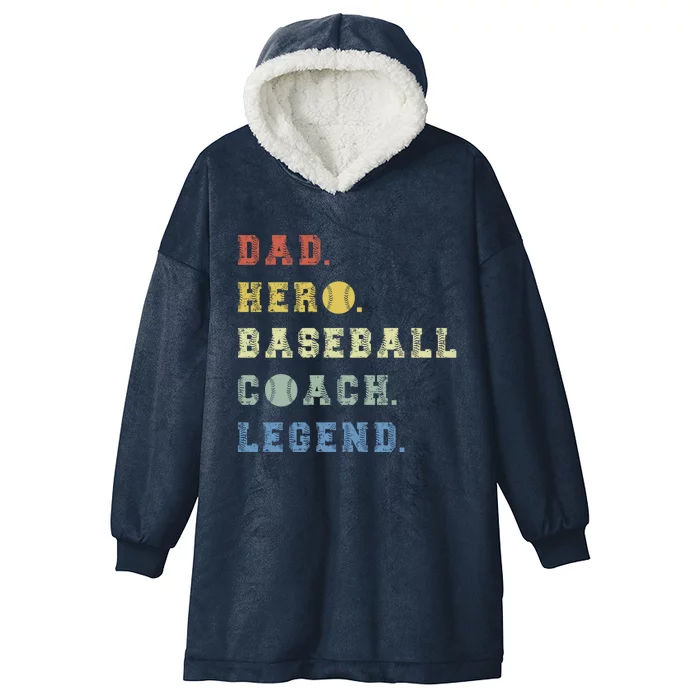 Baseball Coach Dad Gift Hooded Wearable Blanket