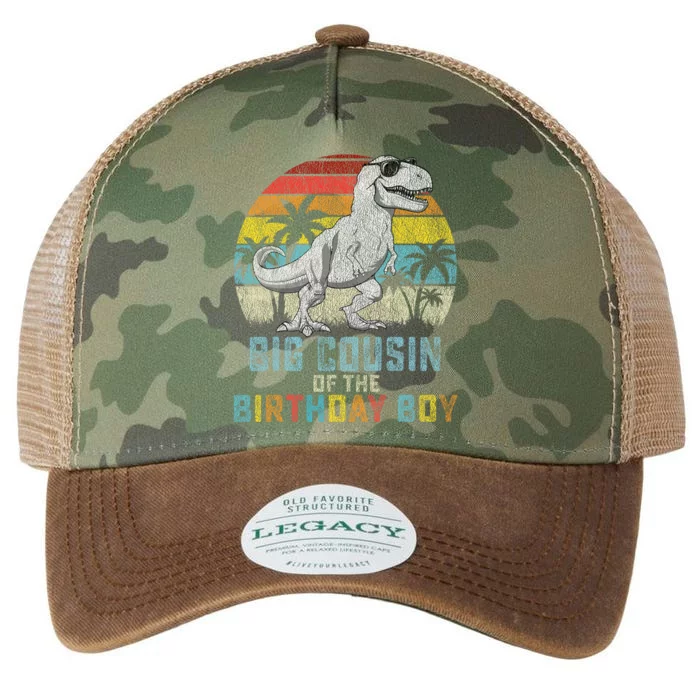 Big Cousin Dinosaur Of The Birthday Matching Family Legacy Tie Dye Trucker Hat