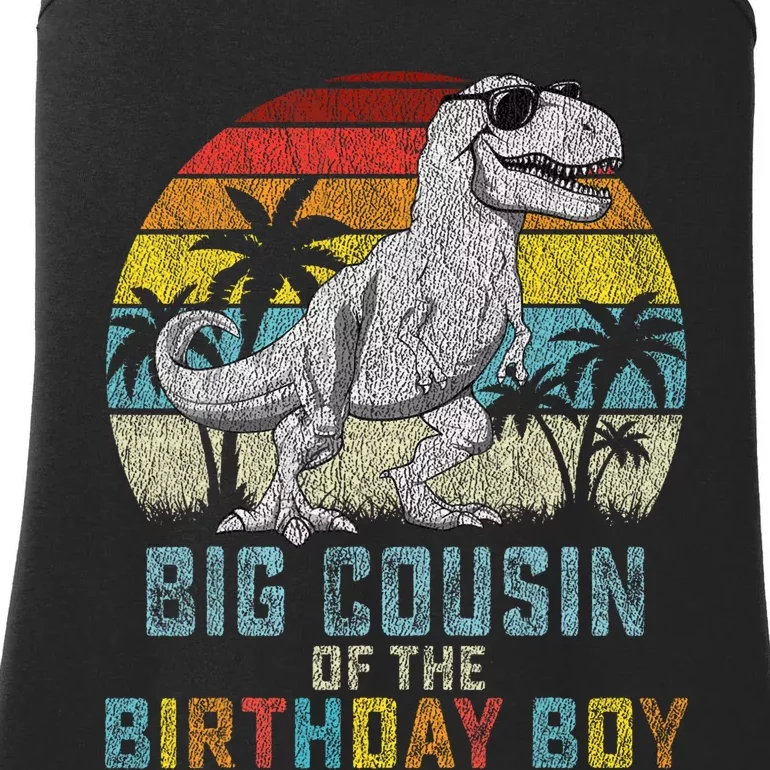 Big Cousin Dinosaur Of The Birthday Matching Family Ladies Essential Tank