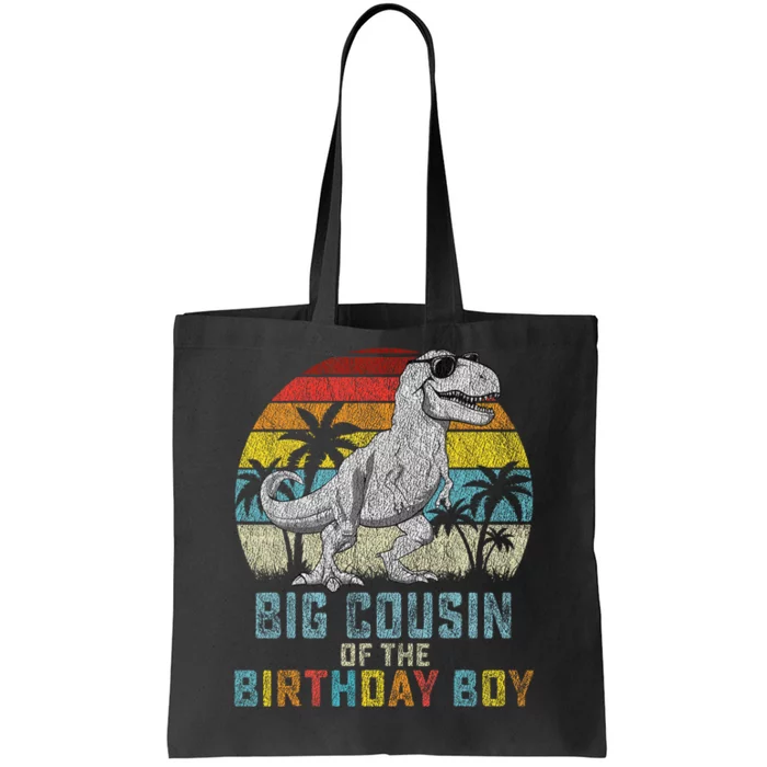 Big Cousin Dinosaur Of The Birthday Matching Family Tote Bag