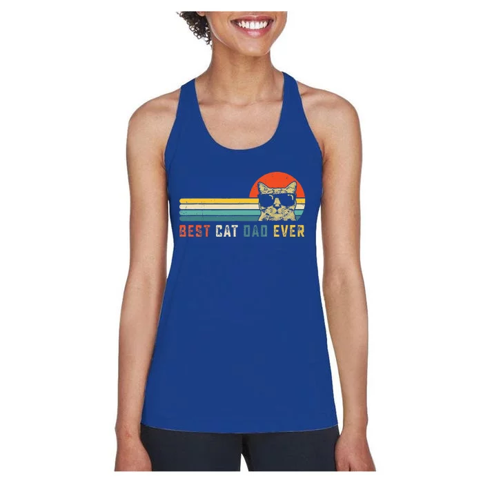 Best Cat Dad Ever FatherS Day Women's Racerback Tank