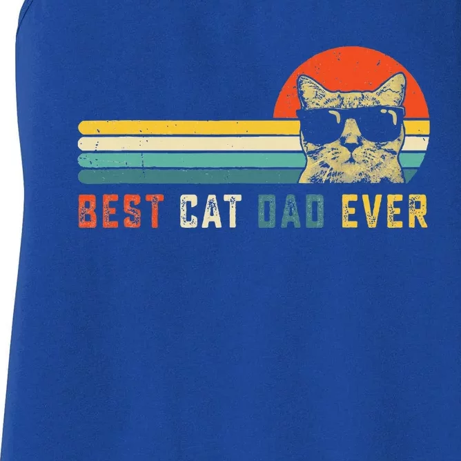 Best Cat Dad Ever FatherS Day Women's Racerback Tank