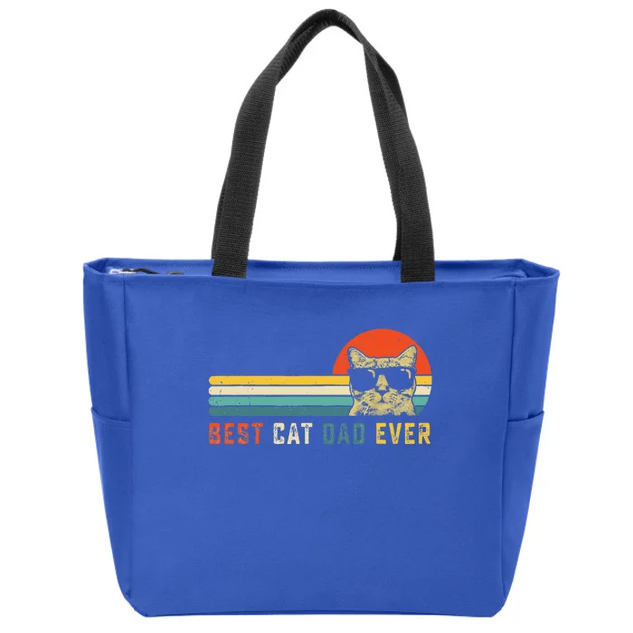 Best Cat Dad Ever FatherS Day Zip Tote Bag