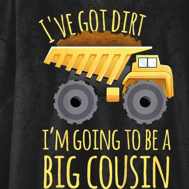 Big Cousin Digger Construction Design For Pregnancy Reveal Hooded Wearable Blanket